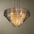 Smoked Glass Stacked Chandelier