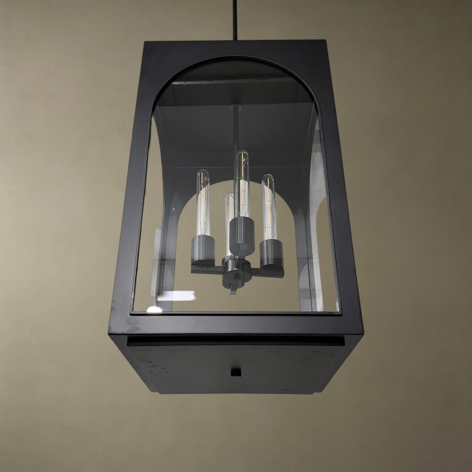 Black Arched Glass Chandelier