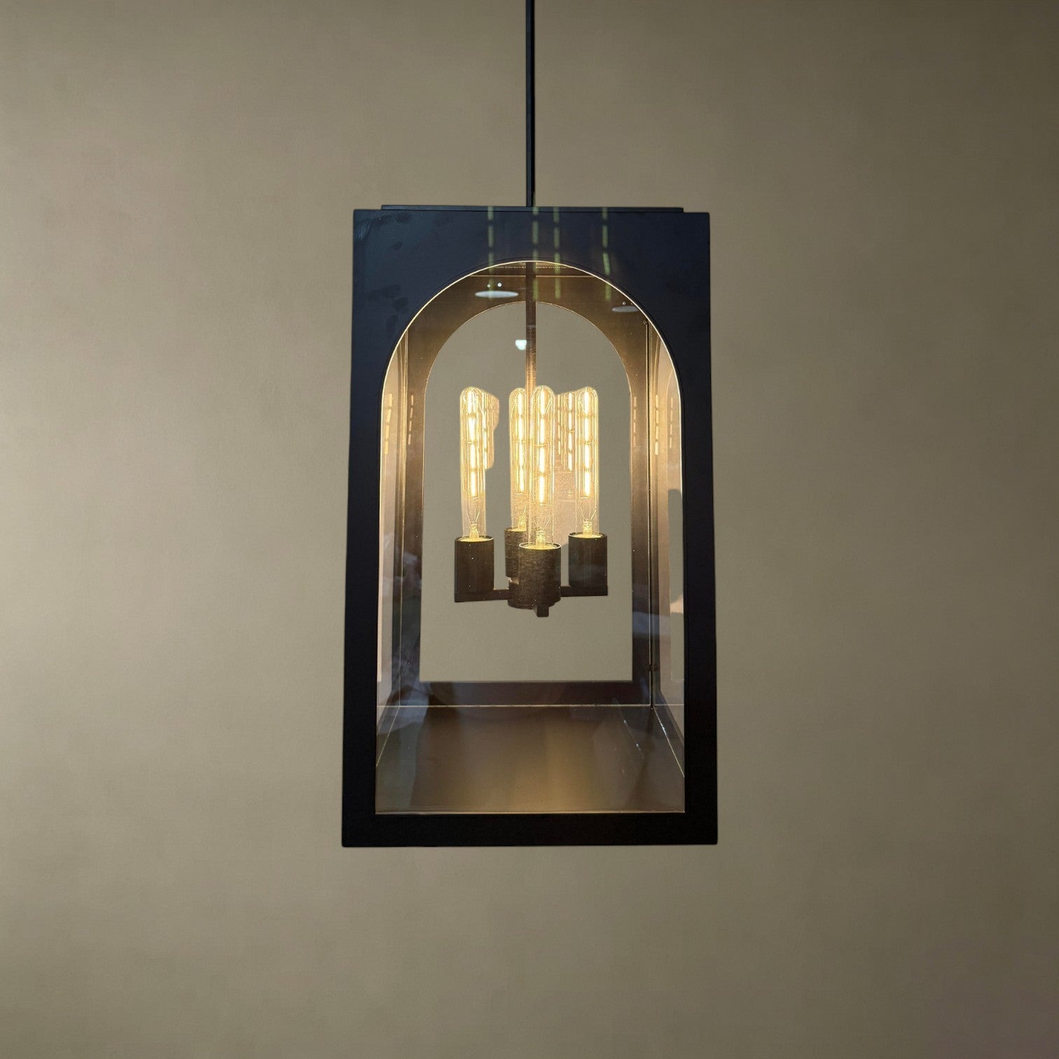 Black Arched Glass Chandelier