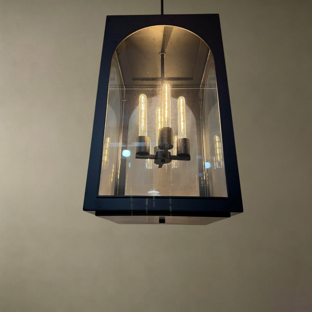 Black Arched Glass Chandelier